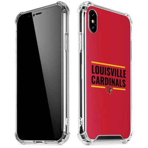 University of Louisville Cardinals Striped iPhone XS Max Clear Case